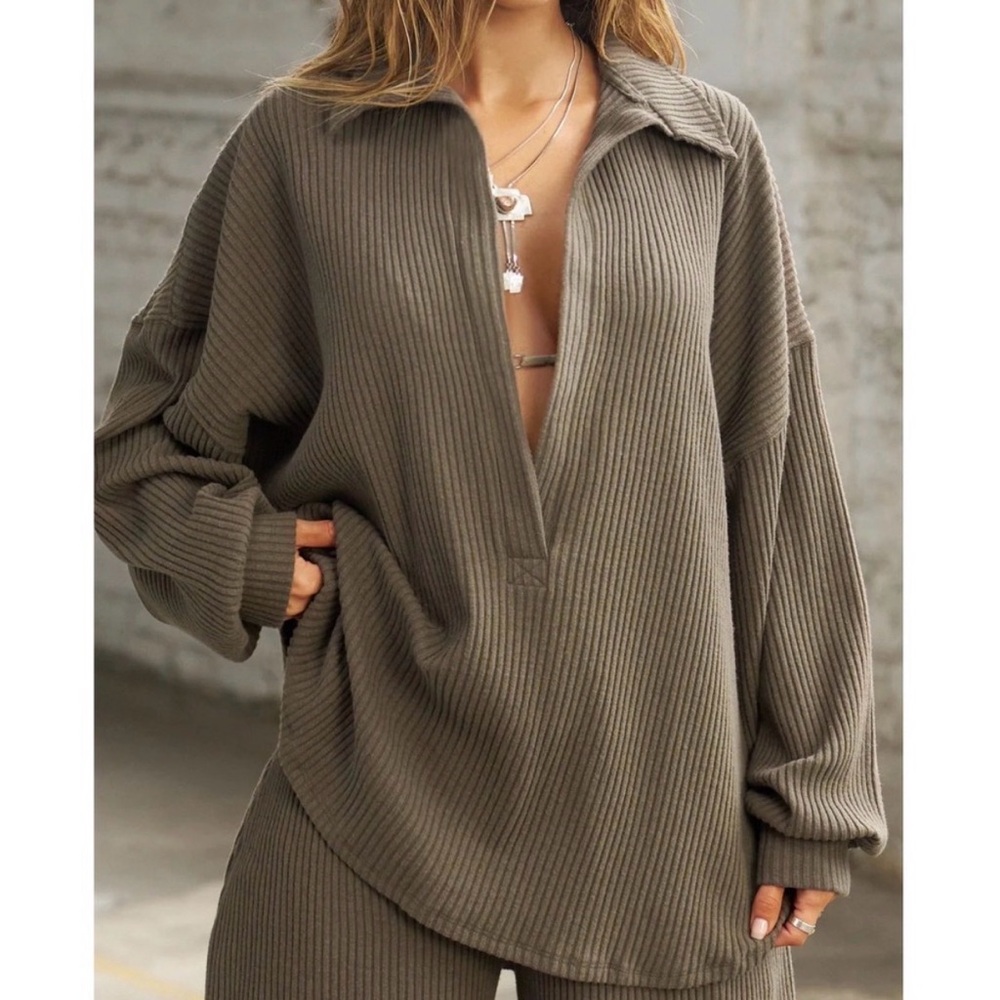Joah Brown Deep V Plunge Pullover